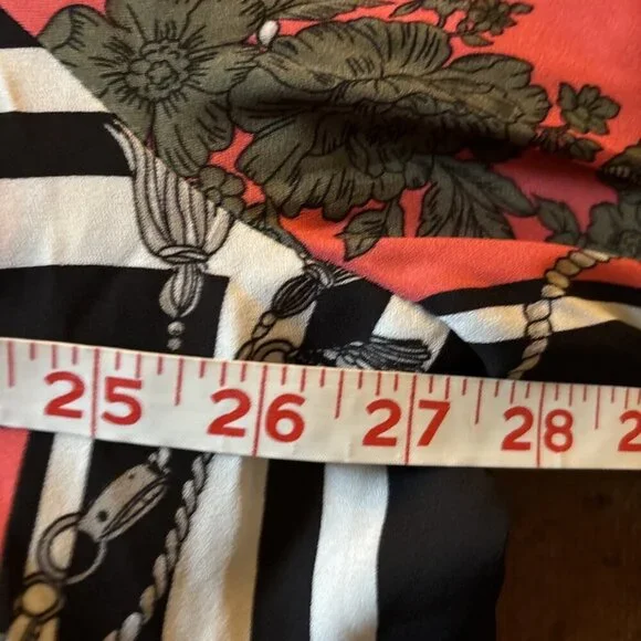 Ashley Stuart Orange & Black Blouse Size 22/24 New Button Down - Picture 6 of 7